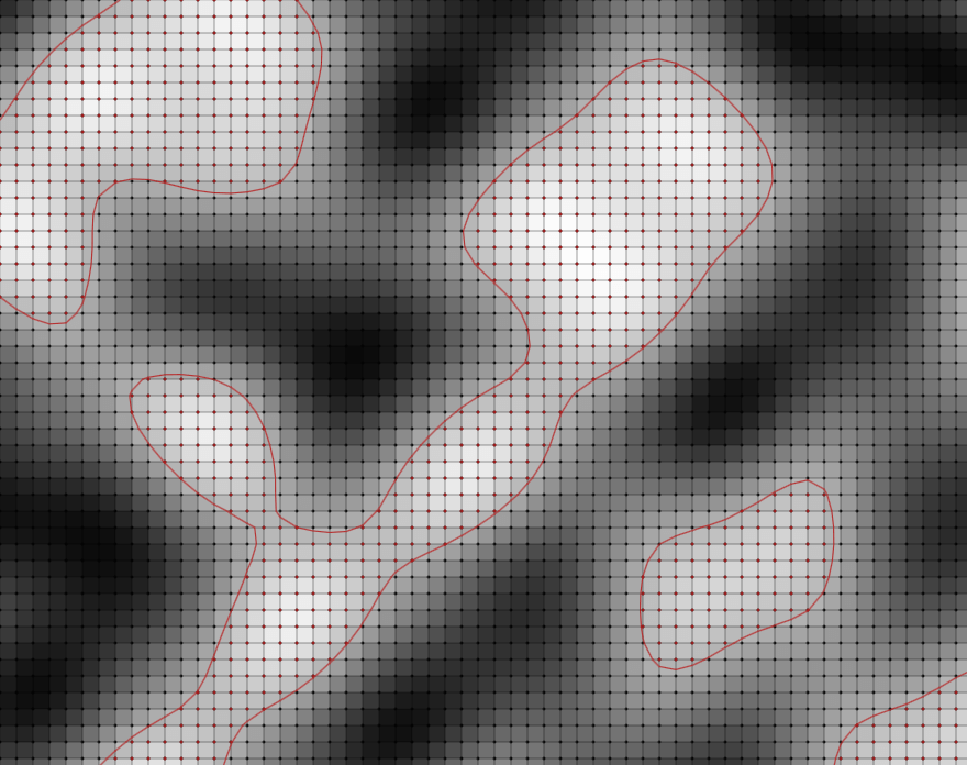 Marching Squares output with Lerp