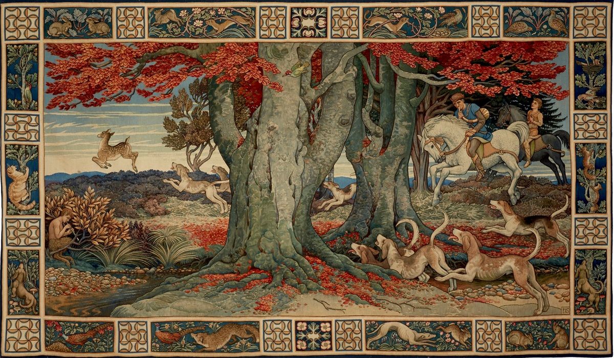 Heywood Sumner's last major artistic work "The Chase" (1908)