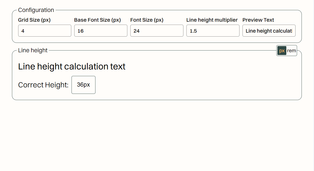 Line height snippet