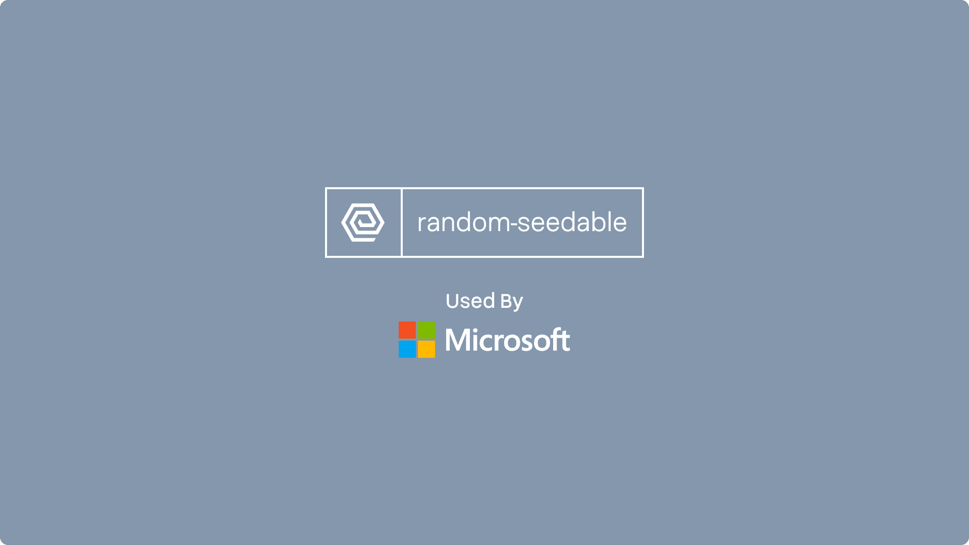 Random seedable, an open-source collection of random number generators.